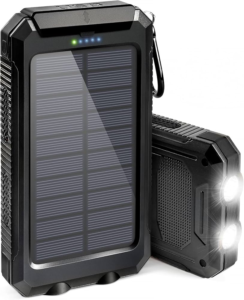Cargador Solar Power Bank | Batería Solar Portátil para Camping y Emergencias