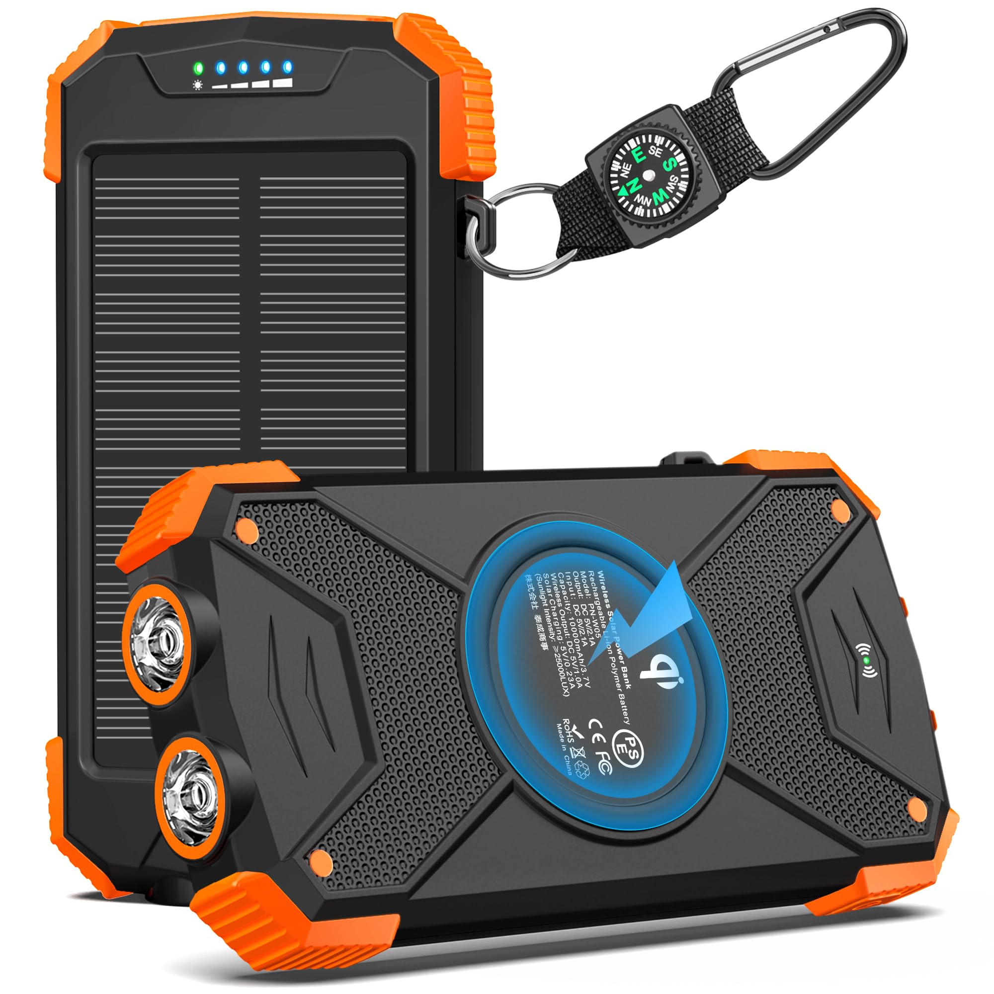 Cargador Solar Power Bank | Batería Solar Portátil para Camping y Emergencias