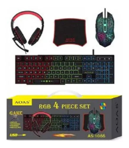 Kit Gamer RGB 4 Piezas